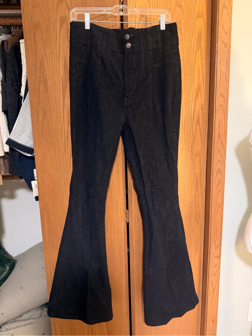 We The Free Black Flare Wide-Leg Jeans